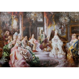 宮廷.古典人物系列-宮廷人物(三) 尺寸可訂製-y14285 油畫- 油畫人物系列